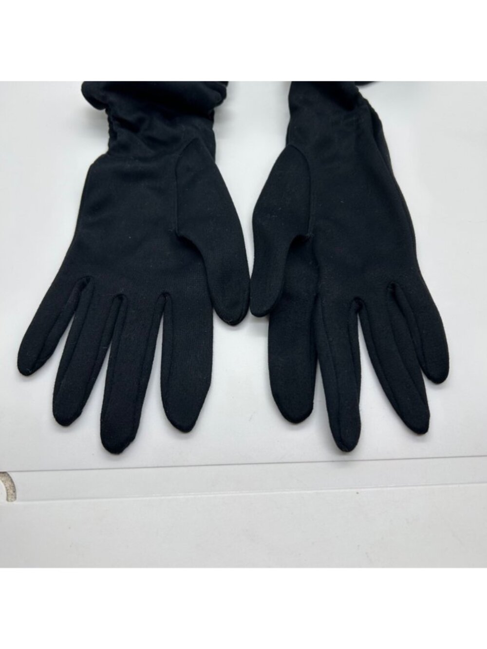 Vintage Black Opera Gloves Elbow Length Evening Wear Max Mayer West Germany SM - Picture 9 of 14